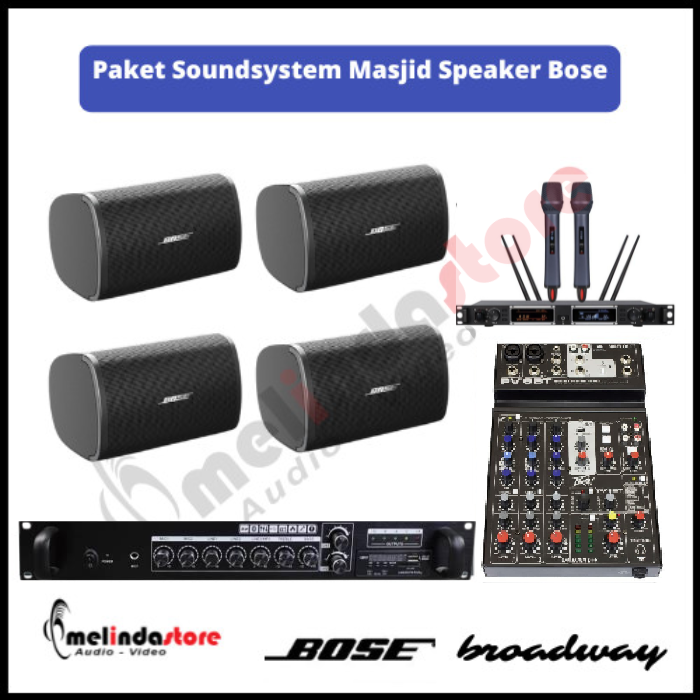 Paket Sound System Masjid Indoor Speaker Bose - Luas 100m2 A